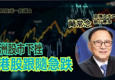 UTO財經|菲一般講股 | 藺常念：亞洲股市下挫，港股跟隨急跌